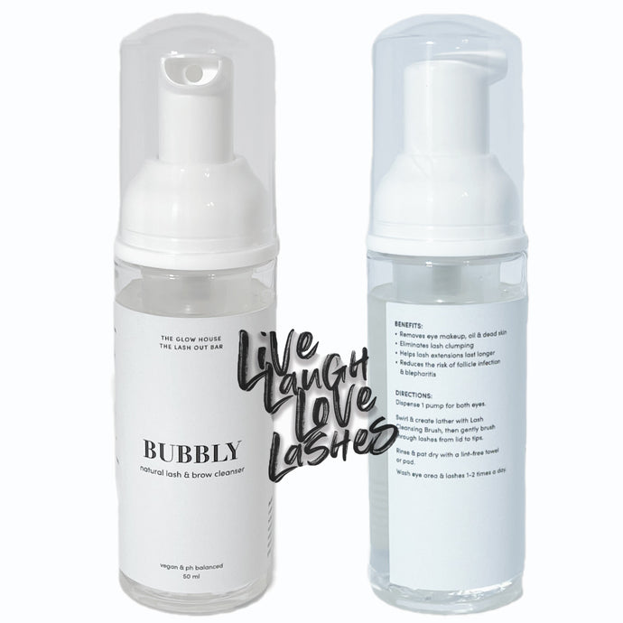 Bubbly natural lash & brow cleanser